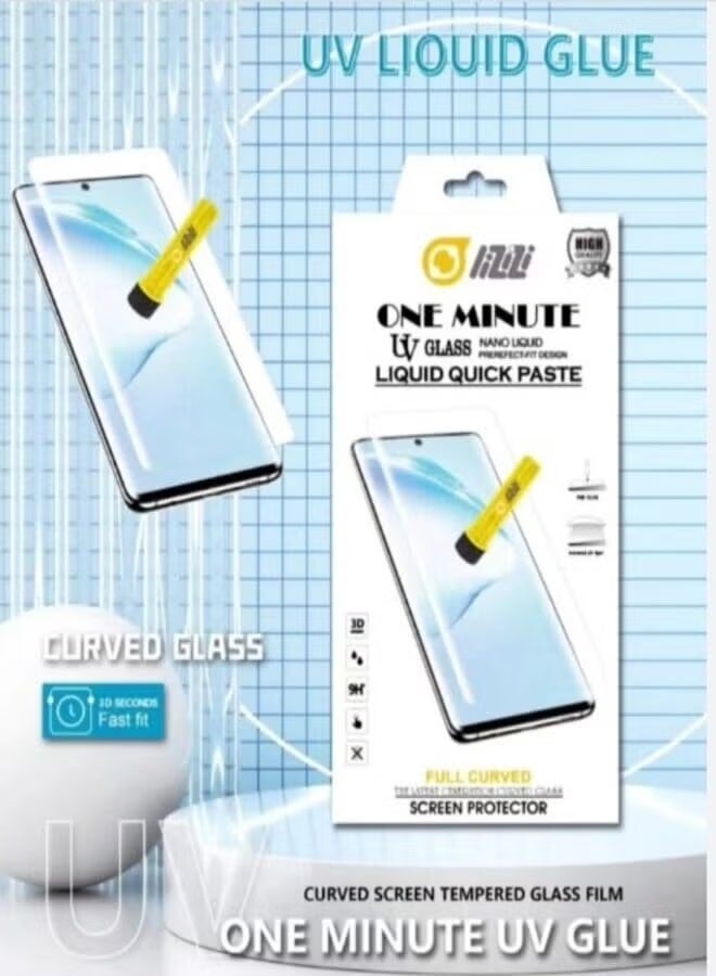 ONE MINUTE UV Liquid Glue Full Coverage Tempered Glass Screen Protector For Galaxy S20 Ultra - Image 2